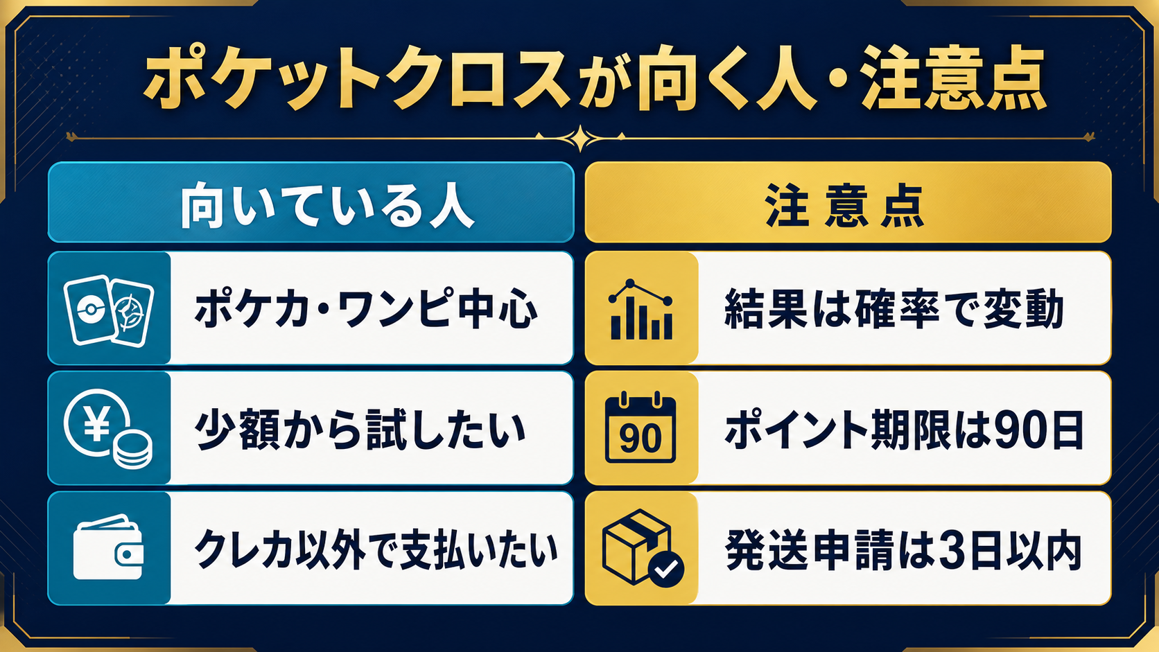 ポケットクロスが向いている人と注意点